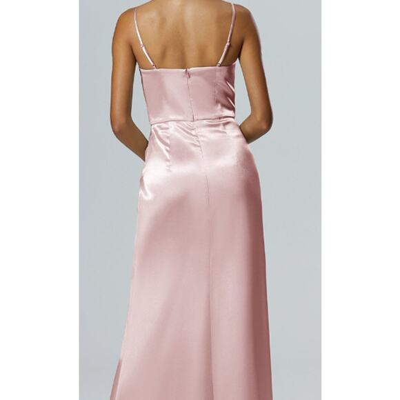 AW BRIDAL 2 XS pearl pink Leggero wedding guest bridesmaid party maxi dress b100 - Picture 2 of 10